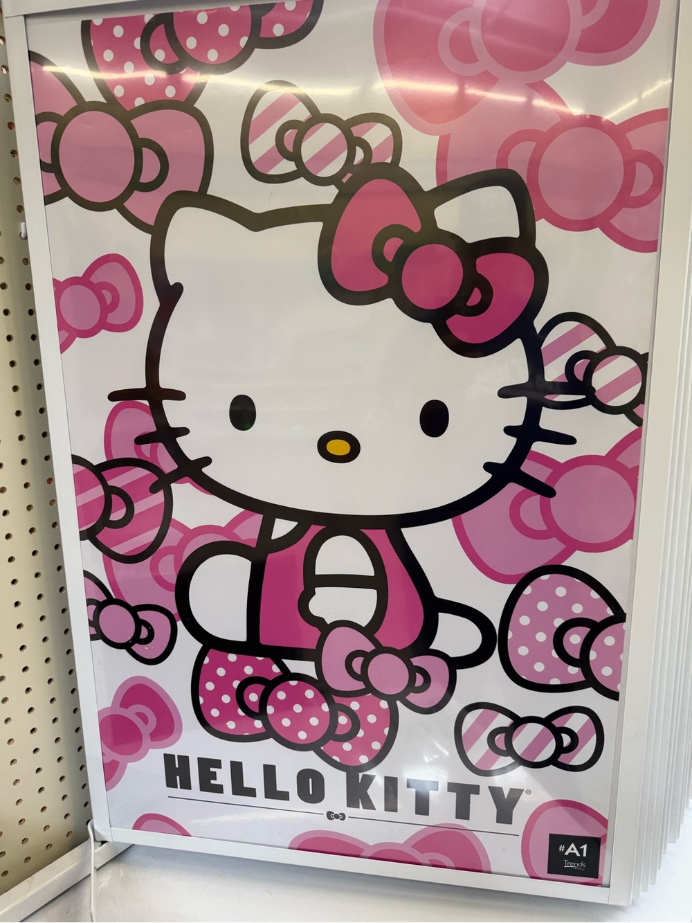 Sanrio Hello Kitty Pink and White Bow Poster